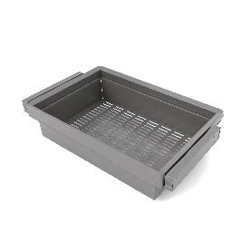 EMUCA KIT DE CAJÓN METÁLICO Y BASTIDOR REGULABLE QUARTZ PARA ARMARIOS, GUÍAS DE CIERRE SUAVE Y EXTRACCIÓN TOTAL, MÓ