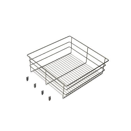 EMUCA CAJÓN DE ALAMBRE PARA ARMARIOS Y VESTIDORES QUARTZ, 440MM (M60), ACERO, TITANIO