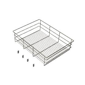 EMUCA CAJÓN DE ALAMBRE PARA ARMARIOS Y VESTIDORES QUARTZ, 540MM (M70), ACERO, TITANIO