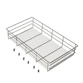 EMUCA CAJÓN DE ALAMBRE PARA ARMARIOS Y VESTIDORES QUARTZ, 740MM (M90), ACERO, TITANIO