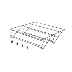 EMUCA CAJÓN ZAPATERO PARA ARMARIOS Y VESTIDORES QUARTZ, 440 (M60), ACERO, TITANIO