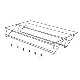 EMUCA CAJÓN ZAPATERO PARA ARMARIOS Y VESTIDORES QUARTZ, 640 (M80), ACERO, TITANIO