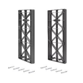 EMUCA SUPLEMENTO LATERAL PARA COLGADOR ABATIBLE PARA ARMARIO SWAY, PLÁSTICO, TITANIO