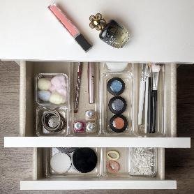 EMUCA KIT DE 10 CUBOS ORGANIZADORES CUBE PARA CAJÓN, PLÁSTICO, TRANSPARENTE