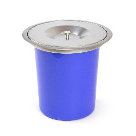 EMUCA CUBO DE BASURA EMPOTRABLE PARA ENCIMERA DE COCINA RECYCLE, 1 VASO EXTRAÍBLE DE 5 LITROS, ACERO INOXIDABLE Y P