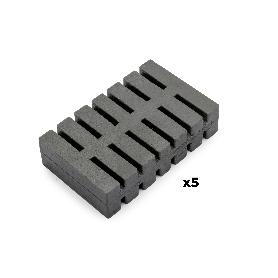 EMUCA LOTE DE 5 PASTILLAS ANTIOLORES PARA TAPA DE CONTENEDOR RECYCLE, OLOR CÍTRICO, PLÁSTICO