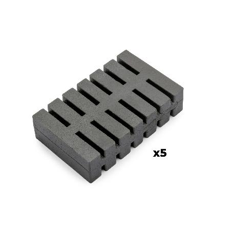 EMUCA LOTE DE 5 PASTILLAS ANTIOLORES PARA TAPA DE CONTENEDOR RECYCLE, OLOR CÍTRICO, PLÁSTICO