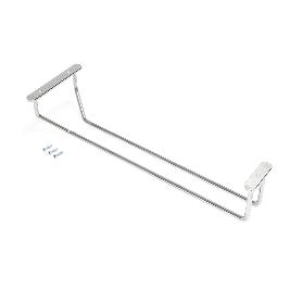 EMUCA SOPORTE PARA COPAS PARA MUEBLES SUPRA DE 1 LÍNEA, LONGITUD 340MM, ACERO, CROMADO