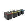 EMUCA KIT DE CONTENEDORES DE RECICLAJE PARA CAJÓN DE COCINA CON BASE RECYCLE ALTURA 216MM, 2X12LITROS, 2X6LITROS, M