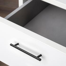 EMUCA LOTE DE 10 TIRADORES PARA MUEBLE ORLANDO, L252MM, INTEREJE 192MM, ACERO, PINTADO NEGRO