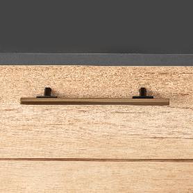 EMUCA LOTE DE 5 TIRADORES PARA MUEBLE RIAD, L232MM, INTEREJE 192MM, ALUMINIO, BRONCE