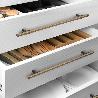 EMUCA LOTE DE 5 TIRADORES PARA MUEBLE RIAD, L232MM, INTEREJE 192MM, ALUMINIO, BRONCE