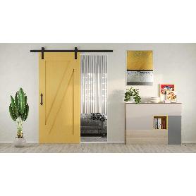 EMUCA TIRADOR PARA PUERTAS CORREDERAS COLGADAS DE MADERA PASADENA, LONGITUD 240 MM, INTEREJE 180 MM, ACERO, NEGRO T