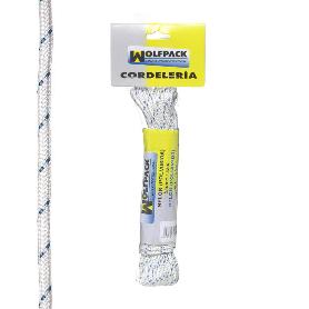 CUERDA NYLON ALTA TENACIDAD BLANCA / AZUL (MADEJA 10 M.)
