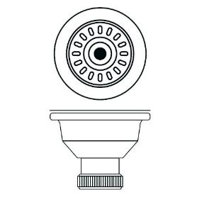 TECNO VALVULA DESAGÜE DUCHA VERTICAL 115 Ø 1-1-2 40Ø T73 50345