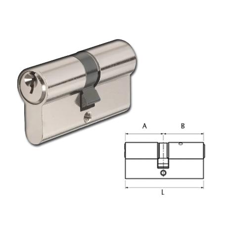 AVL CILINDRO EUROPERFIL NIQUEL SERRETA 35X35 R15+3 LLAVE CLN3535