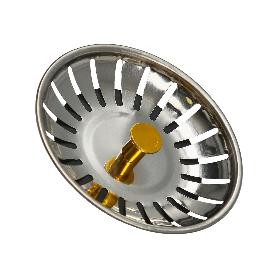 TAPON VALVULA CESTA PARA FREGADERO INOXIDABLE CLICK CLACK  Ø 8 CM.