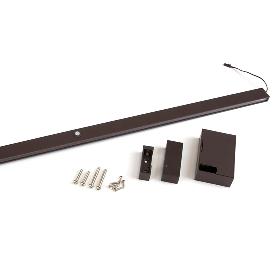 EMUCA BARRA PARA ARMARIO CON LUZ LED CASTOR, BATERÍA EXTRAIBLE Y SENSOR DE MOVIMIENTO, L858MM, PLÁSTICO Y ALUMINIO,