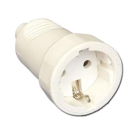 ELECTRICIDAD BASE AEREA BIPOLAR PVC CON TT BLANCA 50307-44307