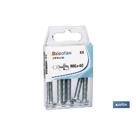 BLÍSTER DE 6 UDS. DIN-933 M-6X40 ZINC VENTA UNITARIA