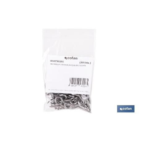 HEMBRILLA CERRADA INOX A2 Ø4.0X30MM   CAJA 50 UNID.