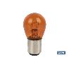 LÁMPARA COFAN 2 POLOS ÁMBAR CENTRADA P21/5W (BAY15D) 12V   CAJA 10 UNID.