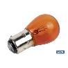 LÁMPARA COFAN 2 POLOS ÁMBAR DESCENTRADA P21/5W (BAZ15D) 12V VENTA UNITARIA