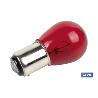 LÁMPARA COFAN 2 POLOS ROJA DESCENTRADA P21/5W (BAW15D) 12V VENTA UNITARIA