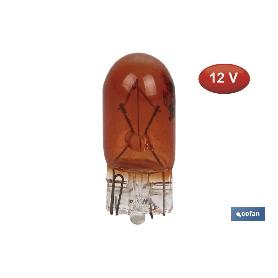 LÁMPARA S/CASQUILLO W5W 12V ÁMBAR   CAJA 10 UNID.