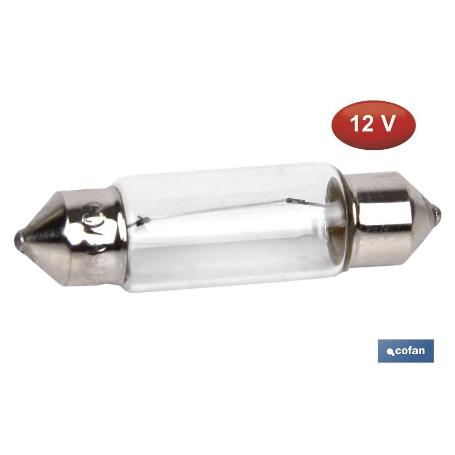 LÁMPARA PLAFONIER C10W (11X38MM) 12V   CAJA 10 UNID.