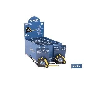 EXPOSITOR FLEXÓMETRO ESTÁNDAR 25 MM X 5 M 12 UDS.