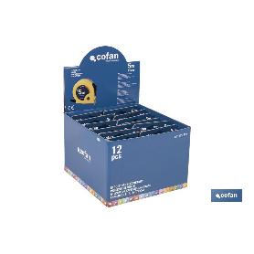 EXPOSITOR DE FLEXÓMETROS 19 MM X 5 M 12 UDS.