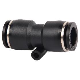 EMPALME RAPIDO RECTO PLASTICO T-12   CAJA 10 UNID.