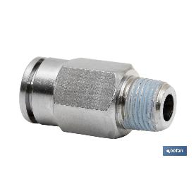 CONEXION RECTA TUBO 12MM. MACHO 1/2 VENTA UNITARIA