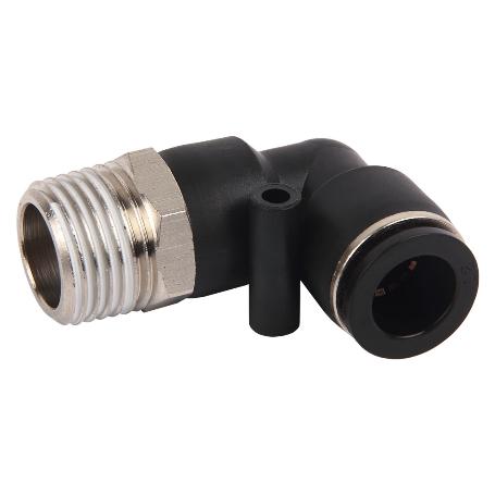 RACOR ROSCADO CODO PLASTICO T-12, R-1/4   CAJA 5 UNID.