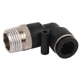 RACOR ROSCADO CODO PLASTICO T-12, R-1/8   CAJA 2 UNID.