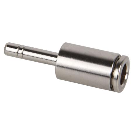 UNIÓN RECTA TUBO-ESPIGA LISA REDUCIDA LATÓN NIQ. M-6-8