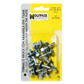 TORNILLO BROCA 6,3X25-10 MM. (10 PIEZAS)