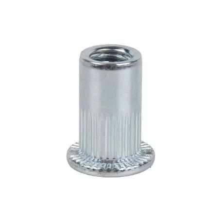 TUERCAS REMACHABLES RANURADAS ANCHAS ACERO M8   CAJA 250 UNID.