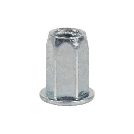 TUERCAS REMACHABLES HEXAGONAL ANCHAS ACERO M4   CAJA 1000 UNID.