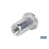 TUERCAS REMACHABLES CILÍNDRICAS RANURADAS FONDO ABIERTO CABEZA ANCHA ALUMINIO M5 X 12   CAJA 500 UNID.