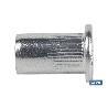 TUERCAS REMACHABLES CILÍNDRICAS RANURADAS FONDO ABIERTO CABEZA ANCHA ALUMINIO M10 X 22   CAJA 200 UNID.