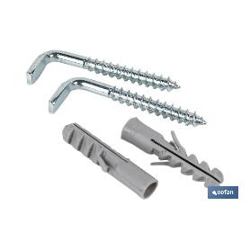 SET DE 2 PCS. TACO Y ALCAYATA PARA TERMO Y CALENTADOR 8 X 65 MM