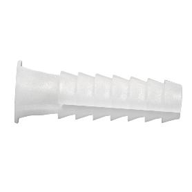 BLÍSTER DE 6 UDS TACO DE PLÁSTICO BLANCO 9 MM VENTA UNITARIA
