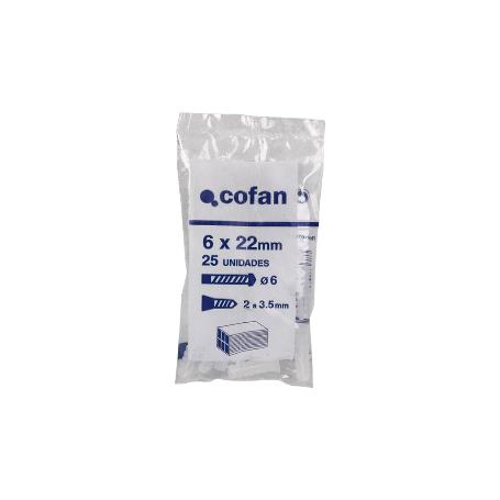 BOLSA 25 UDS TACO DE PLÁSTICO 10 MM VENTA UNITARIA