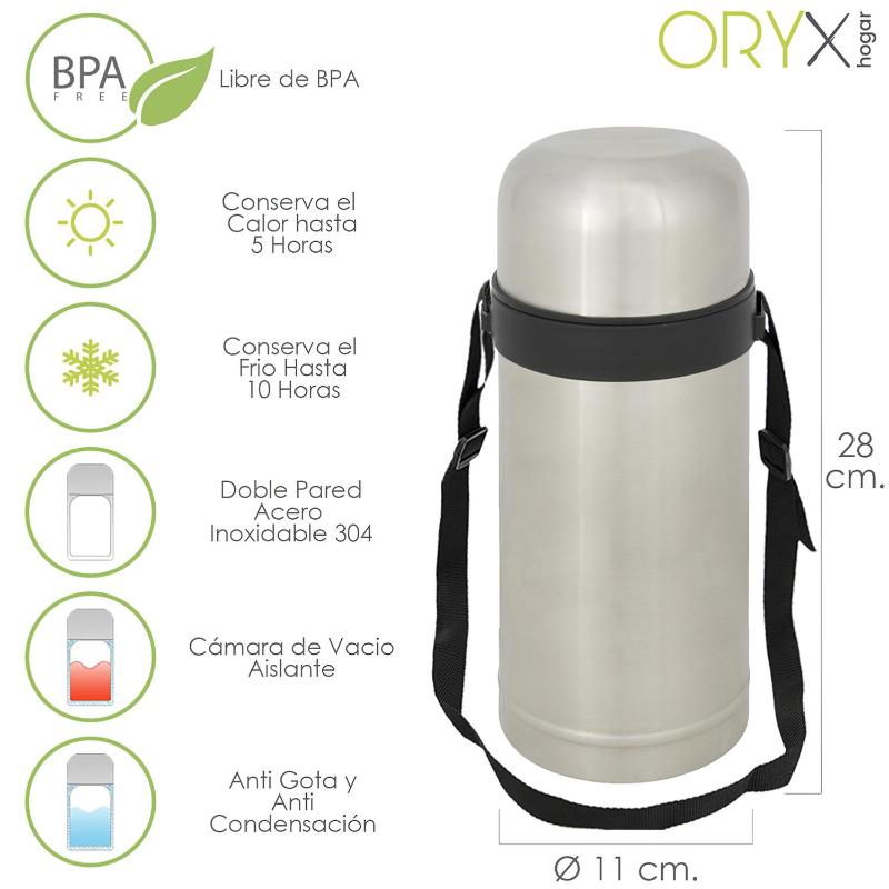 Termos para Agua, Termo Acero Inoxidable sin BPA con Cepillo de