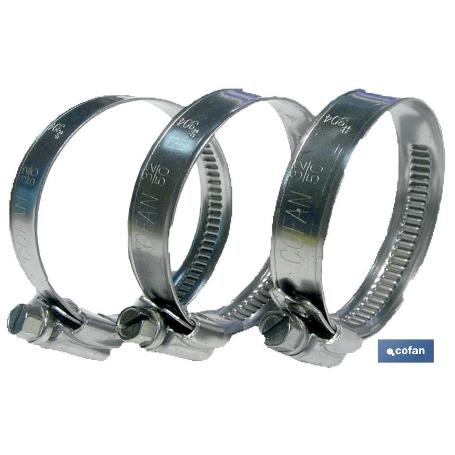 ABRAZADERA INOX A-2 BANDA 9MM  20-32 VENTA UNITARIA