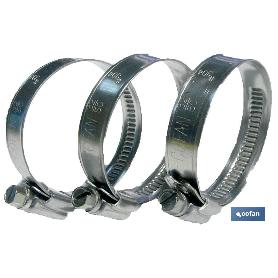 ABRAZADERA INOX A-2 BANDA 9MM  70-90 VENTA UNITARIA