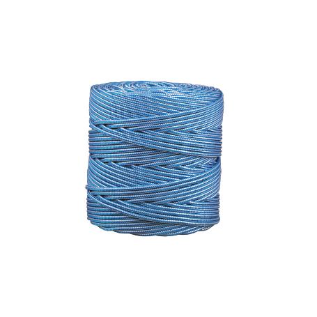 BOBINA CORDON TRENZADO POLI 5 MM 200 MTS BCO/AZUL