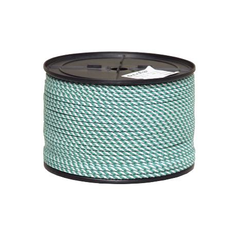 CARRETE CUERDA TR. HELICOIDAL 8MM 200 MTS BCO/VDE